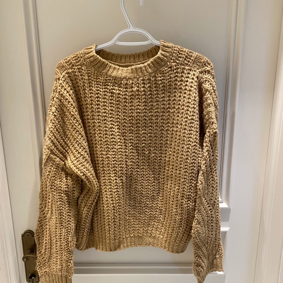 Camel Ballon sleeve knit sweater - Picture 2 of 6